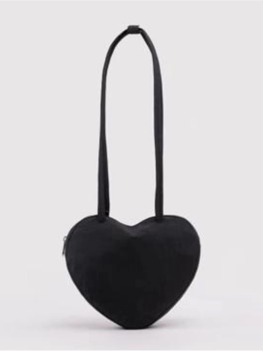 BAGGU Nylon Heart Shaped Bag Black